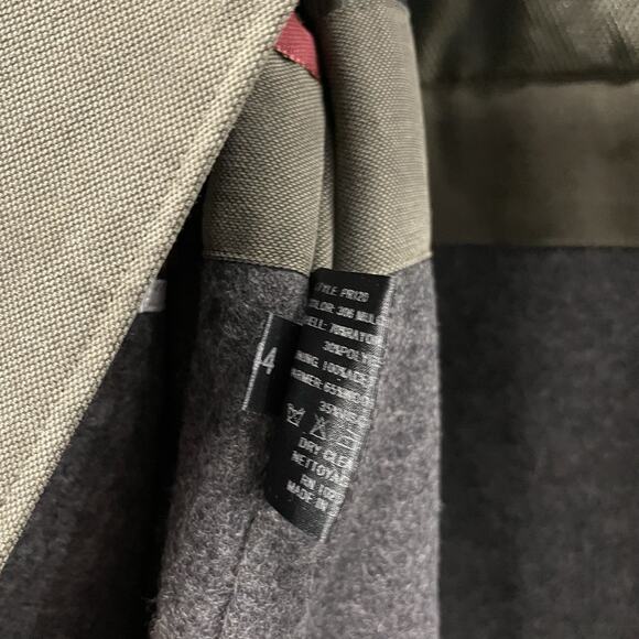 Sanyo New York Wool Lined Trench Coat Size R44 Olive Made in Japan Men’s M - Picture 4 of 11